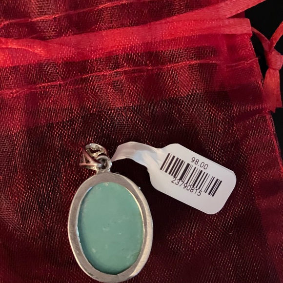 Elegant Turquoise Pendant Necklace, sterling silver. - Picture 3 of 7